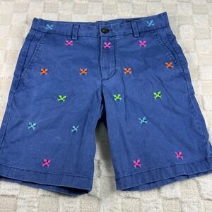Vineyard‎ Vines Mens 28 Blue Cotton Shorts Colorful Fish Embroidered